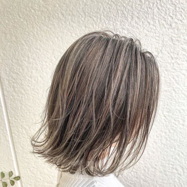 大人ハイライト/立体感/フレンチボブ/ワンカール/くびれヘア