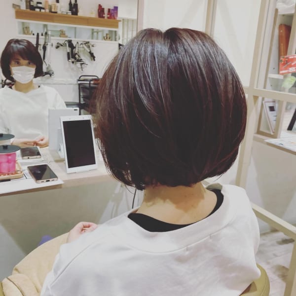 50代大人ボブ 美髪改善で艶髪に