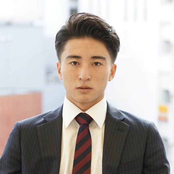 メンズビジネスショートカットサイドパート