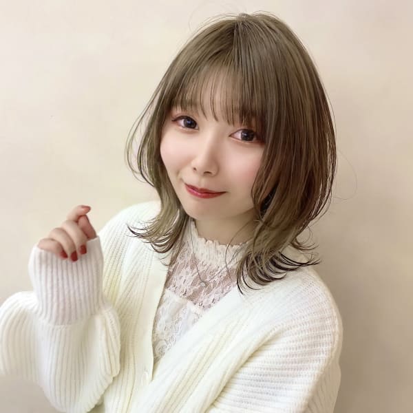 【金沢】ベース顔カバー/くびれヘア/ぱっつん/外はね/ウルフ