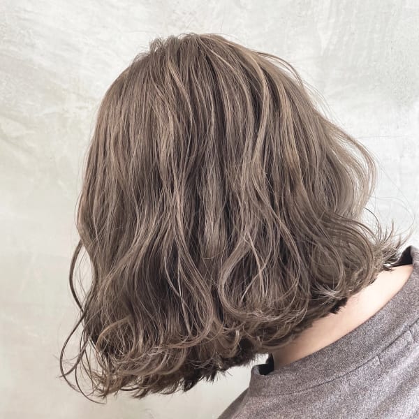 オリーブカラー/ハイライトカラー/セミウェットウェーブ/2