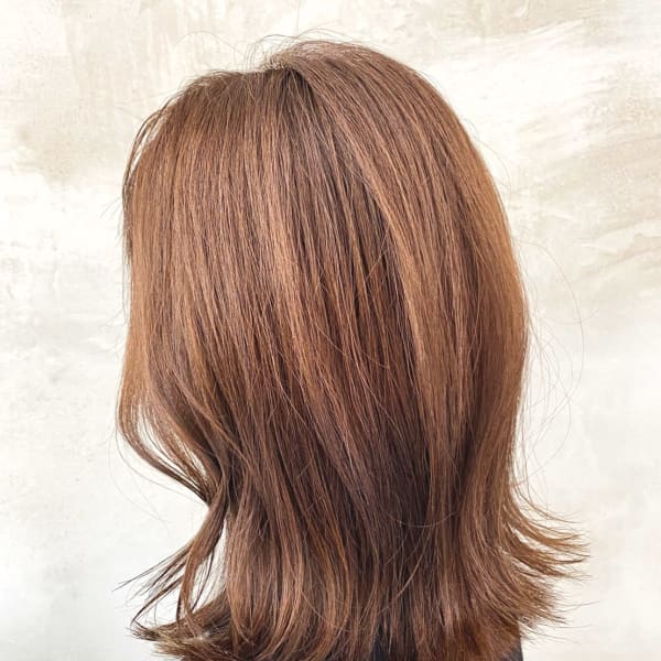 オリーブカラー/ハイライトカラー/セミウェットウェーブ/4