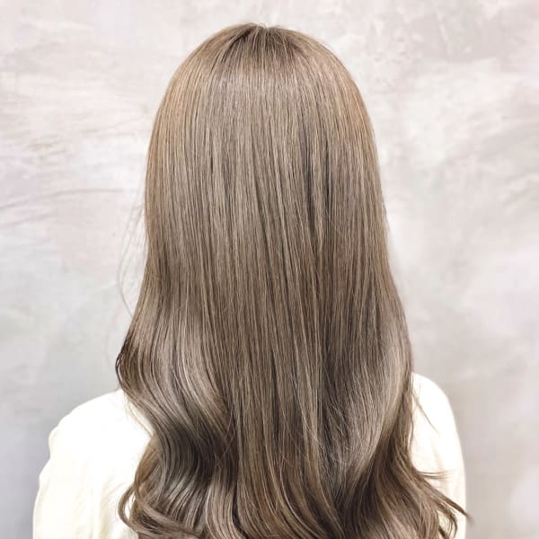 オリーブカラー/ハイライトカラー/セミウェットウェーブ/7