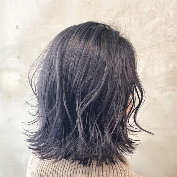 オリーブカラー/ハイライトカラー/セミウェットウェーブ/8