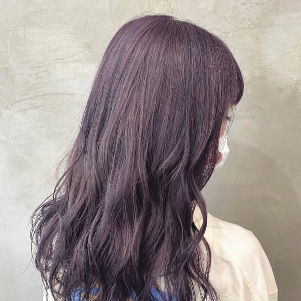 小顔/オリーブカラー/セミウェットウェーブ