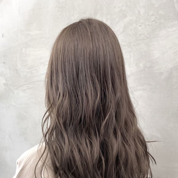 小顔/オリーブカラー/セミウェットウェーブ