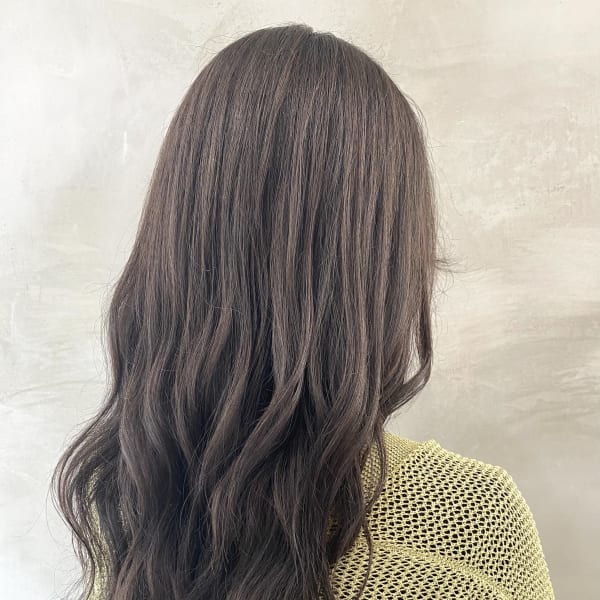 小顔/オリーブカラー/セミウェットウェーブ