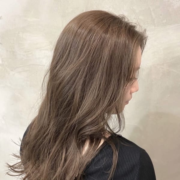 小顔/オリーブカラー/セミウェットウェーブ