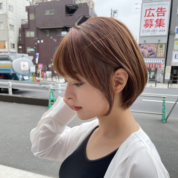 大人可愛い丸みマッシュショート　PRIMA ange 中目黒|PRIMA ange 中目黒店 髪質改善酸性ストレートサロン