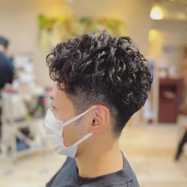 メンズ　刈り上げショート　パーマ|another sky