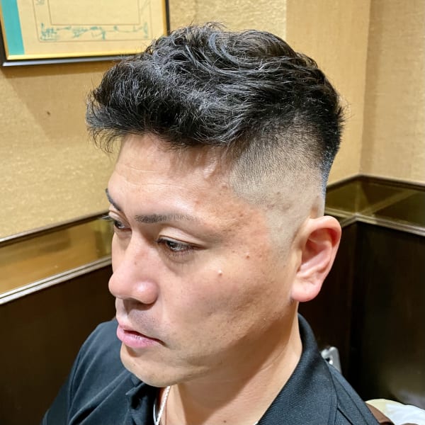 スキンフェード×形状記憶パーマ　ヒロ銀座　大宮　外国人風
