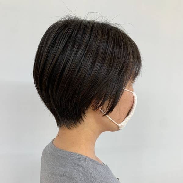 ショート/前下がり/丸み/グラデーション/小顔/40代50代