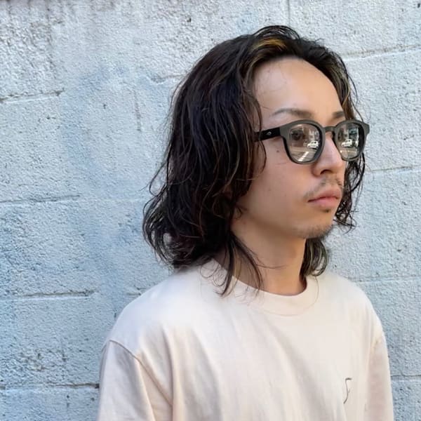 ロン毛ゆるスパイラルとメッシュ