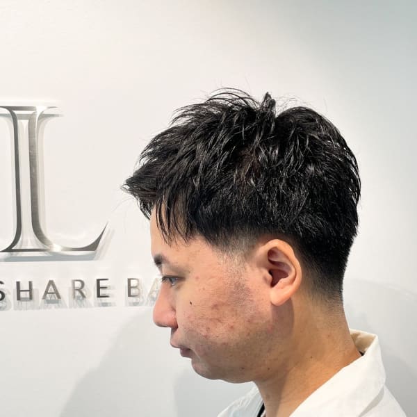 脱絶壁！絶壁男子必見ツーブロックショート