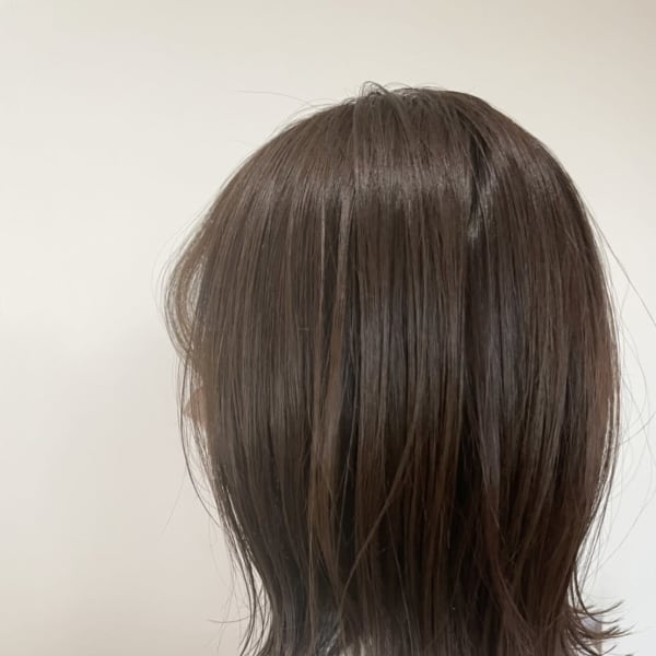 ミディアム/外ハネスタイル/ベージュ/ラベージュ