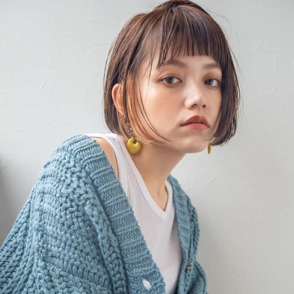 【石井知希】インナーカラーミニボブ|anmani