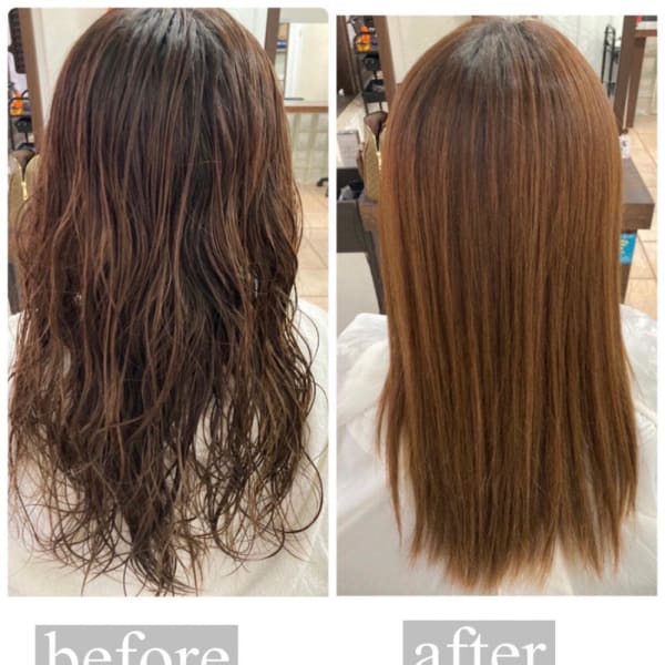 話題の痛まない縮毛矯正☆弱酸性ストレート