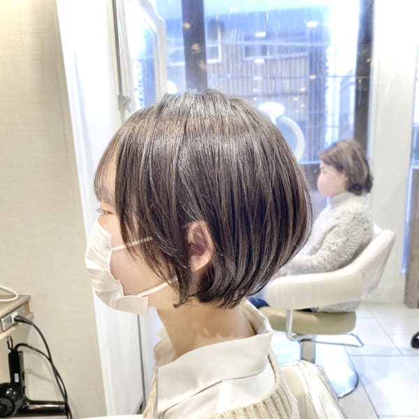 【真っ直ぐなり過ぎない】ナチュラル縮毛矯正×ショートボブ