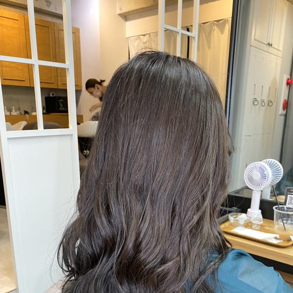 ロングレイヤー・艶ブルージュ・悟式髪質改善トリートメント