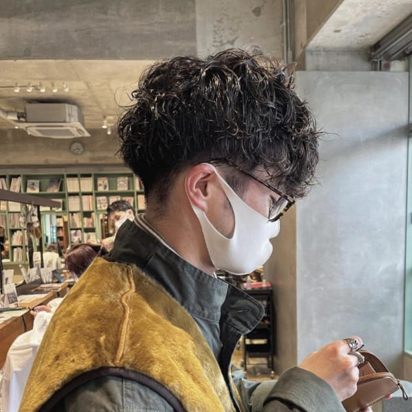 スパイラルパーマ マッシュ 刈り上げツーブロック|COLETTE 【コレット】