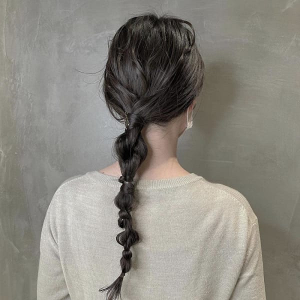 編みおろし　結婚式　お呼ばれアレンジ