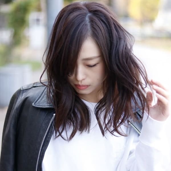 ～ sofa ～ アッシュバイオレット×セミロングゆるパーマ|sofa