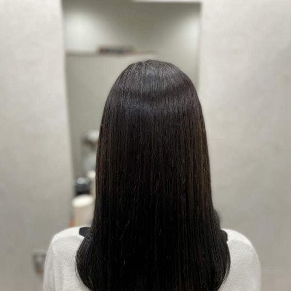 ラベンダーアッシュ✖️低アルカリ縮毛矯正