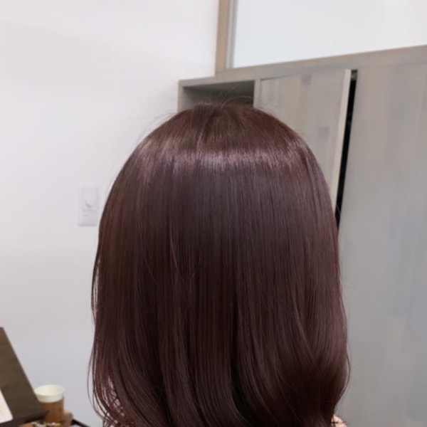 レディースカラー ほんのりローズブラウン|髪質改善 個室美容室 liesta salon