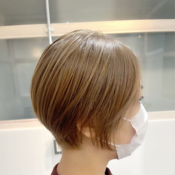 【liesta salon村上】丸みハイトーンショート☆|髪質改善 個室美容室 liesta salon