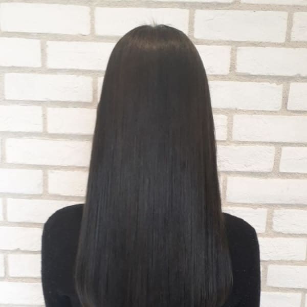 ダークトーンのシアーグレーカラー&インナーパープルカラー