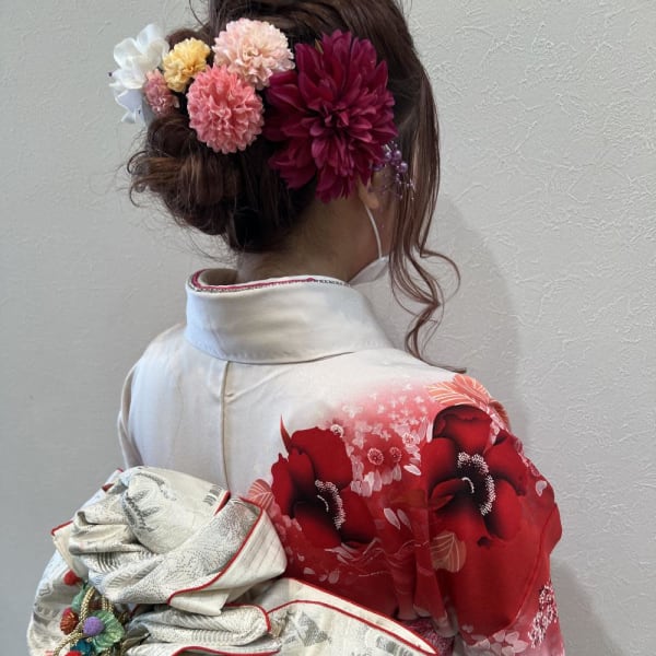 成人式-着付け- | ARCH ブランチ岡山北長瀬(アーチ ブランチオカヤマキタナガセ)のヘアスタイル | 美容院・美容室を予約するなら楽天ビューティ
