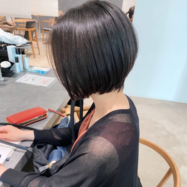 黒髪ストレート×ショートボブ|THREE by KEEP 尾山台