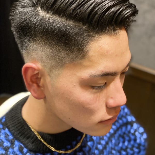 七三分けフェード