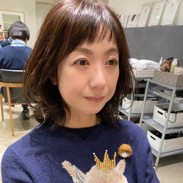 オン眉大人外はねミディ|THREE by KEEP 尾山台