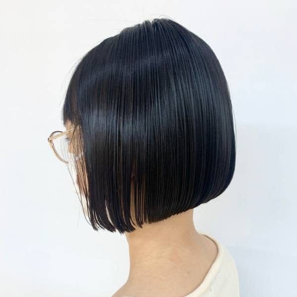 20代30代40代/ストレートボブ/黒髪/前下がり/小顔/