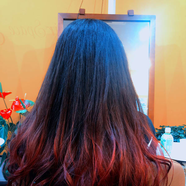 ピンクバイオレット　バレイヤージュ|Hair Space SAI