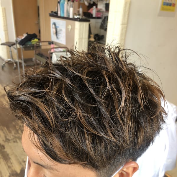 ハイライト&ピンパーマ|Hair Space SAI