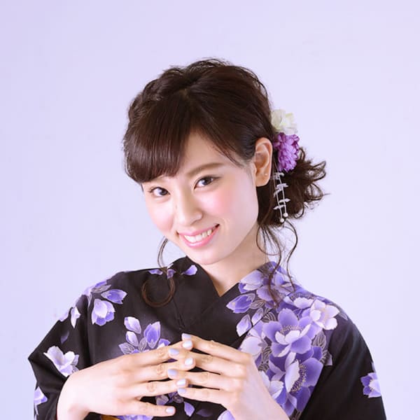 ＜浴衣アレンジ＞ふんわり可愛いサイドアップヘア