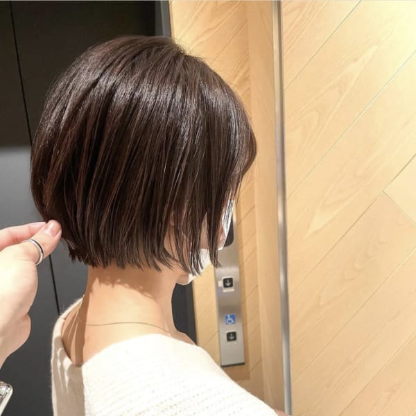 ☆大人ショートボブ 丸み 簡単スタイリング 神戸 三宮
