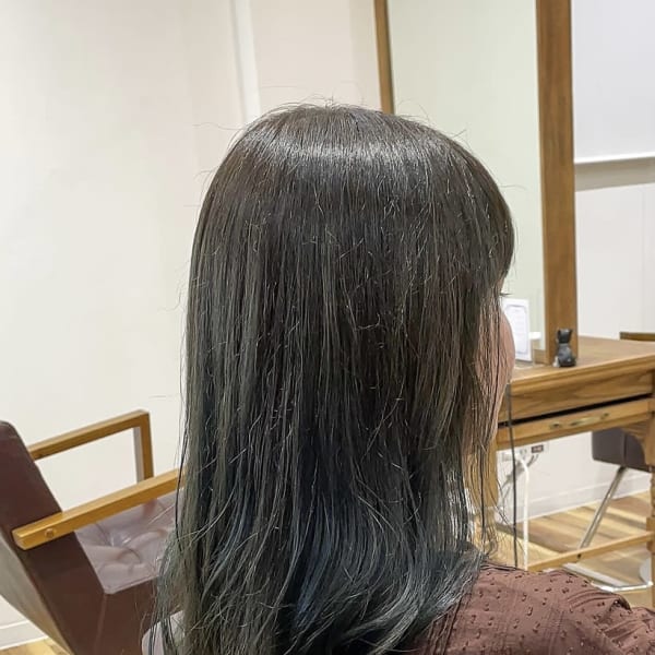 【ロング×オリーブグレージュ】