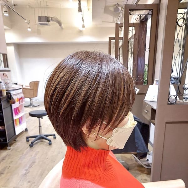 【Luccica】襟足スッキリひし形丸みショートボブ