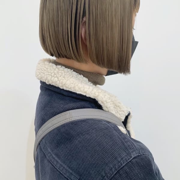 ぱつっと感が可愛い切りっぱなしボブ|THREE by KEEP 尾山台