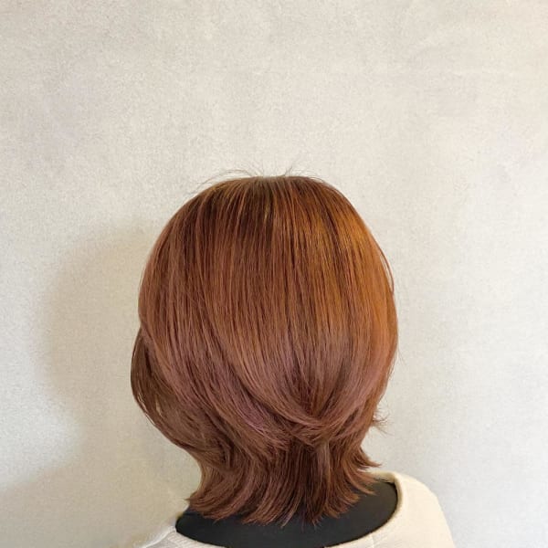 ピンクベージュウルフスタイル