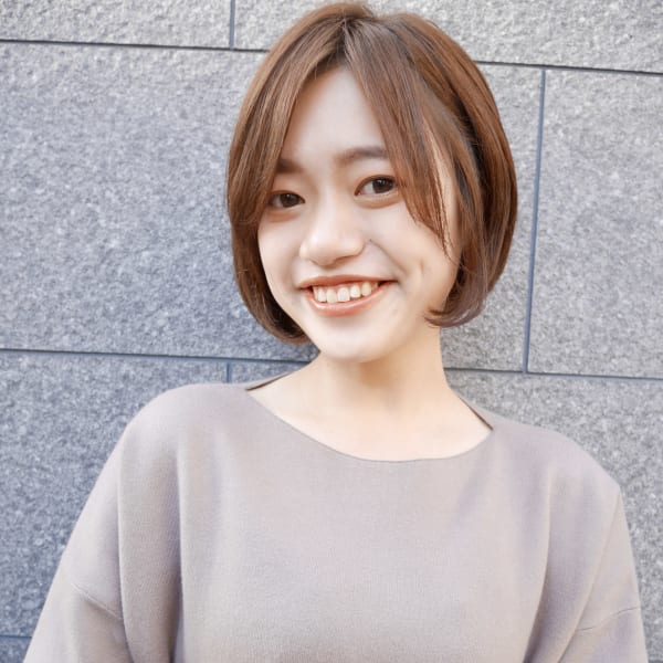 長めバング/ミルクティーベージュ【有海一生】/髪質改善|shushu    organic & hair