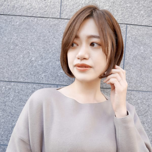 長めバング/ミルクティーベージュ【有海一生】/髪質改善|shushu    organic & hair