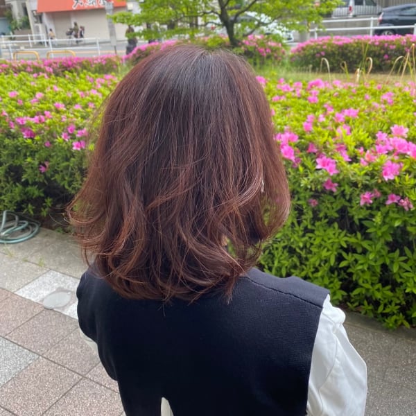 大人女性におすすめ☆ピンクベージュ×ハイライト