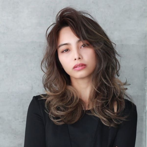 バレイヤージュ/かき上げ