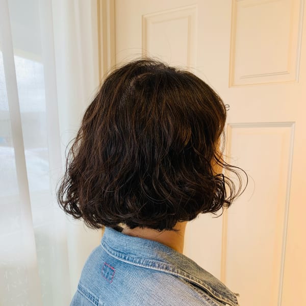 前上がりパーマボブ☆