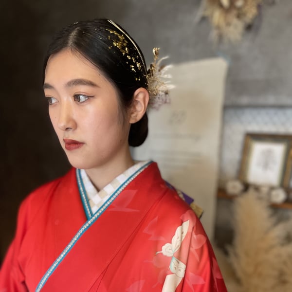 2022 成人式　ヘアセット&着付け|petithair & eyelash