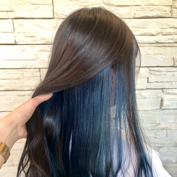 インナーカラー ブルー